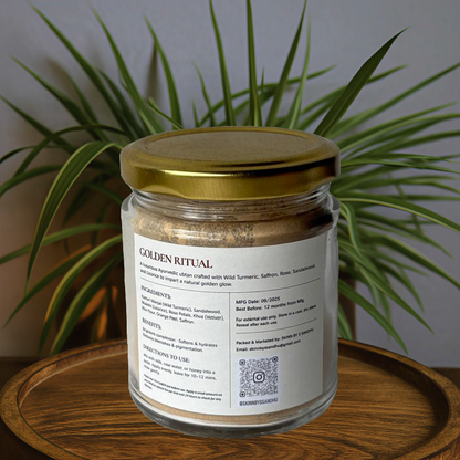 Golden Ritual - Ayurvedic Glow with Sandalwood & Rose (50g)